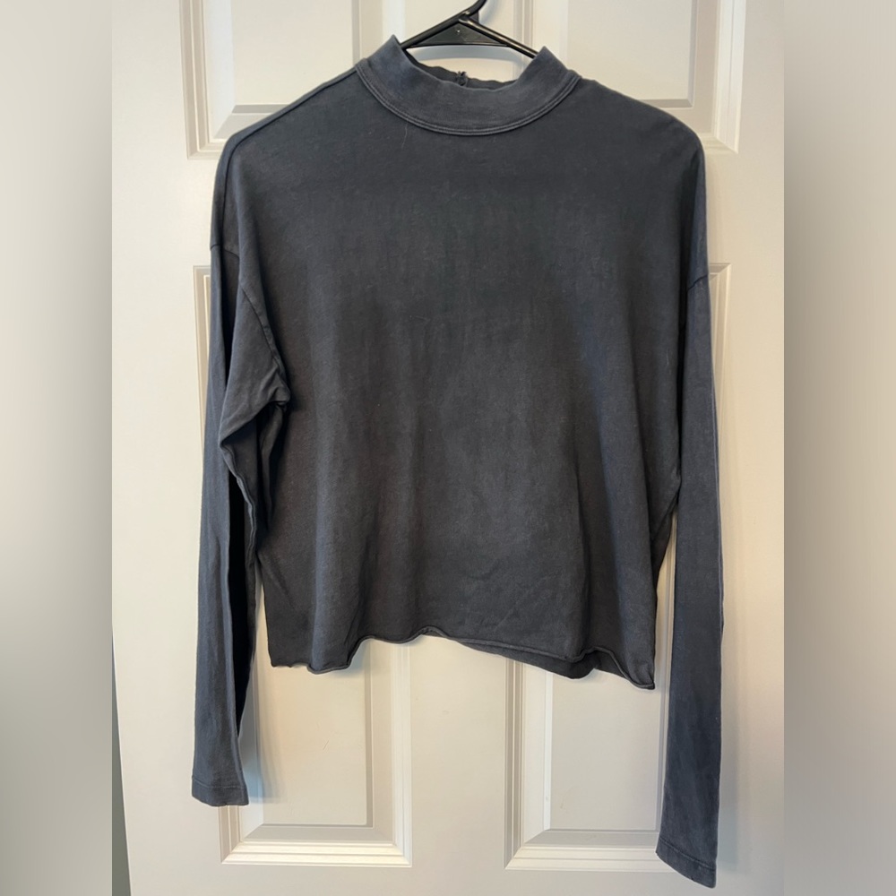 Aerie Mock Neck Long Sleeve TShirt, XS